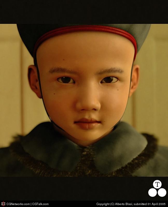 人物肖像-惊人3D人物肖像 溥仪人物肖像